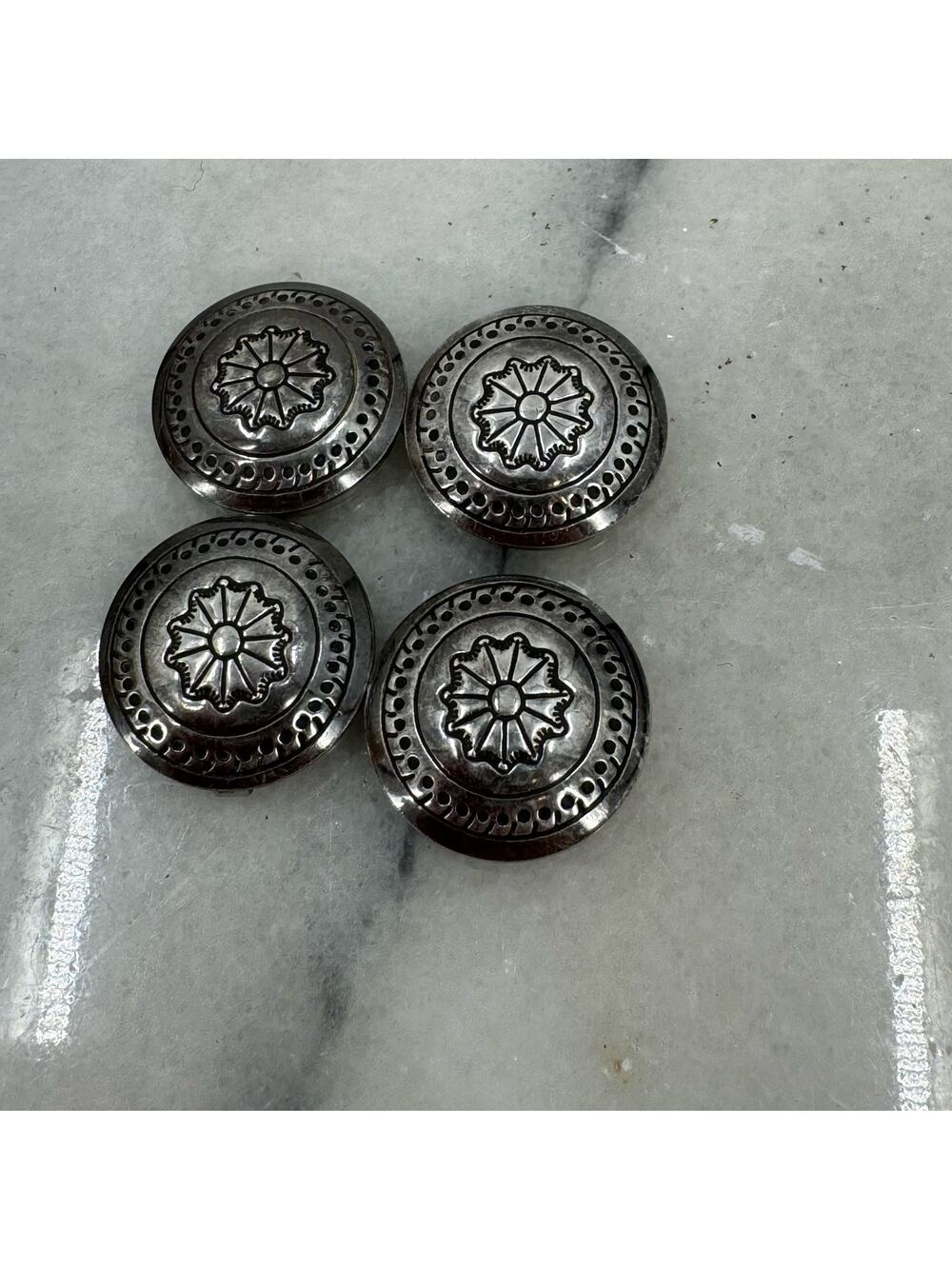 Vintage western silver button covers